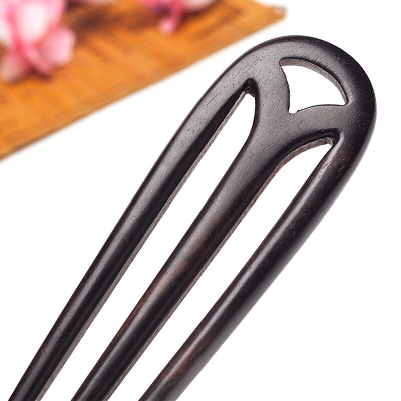 Classical Chinese Sandalwood Hairpin Handmade Hair Stick black Vintage Jewellery Wedding hair accessories jewelry