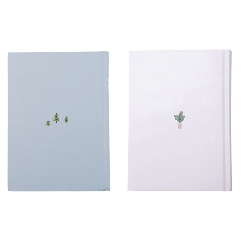 2Pcs Hardcover Year Plan Notebook 365 Days Inner Page Monthly Daily Planner Organizer Diary - Leaves + Lemon ,Multicolo