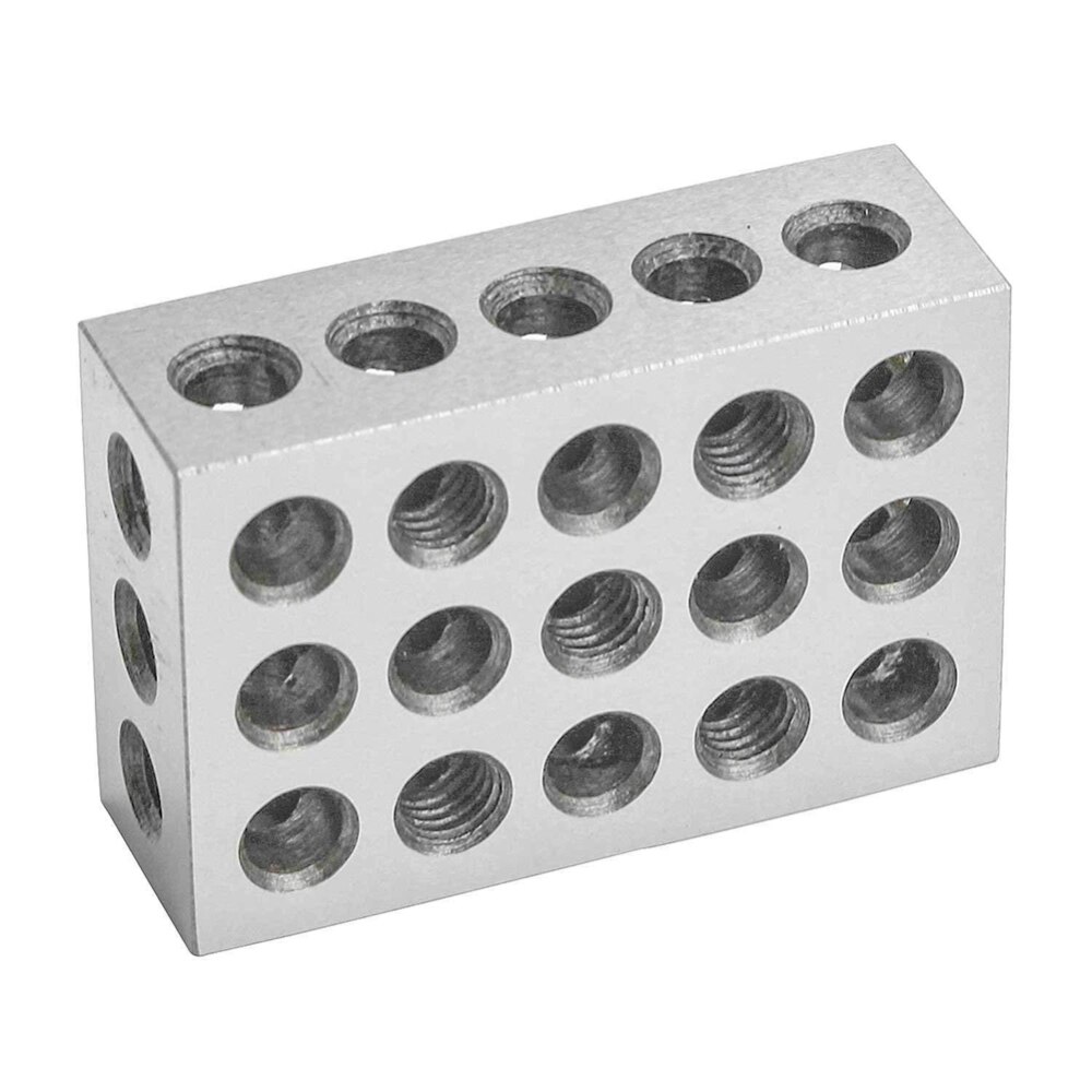 Bloques de acero endurecido 23 agujeros bloque de sujeción paralelo herramientas de torno de precisión 0.005mm para máquina herramienta 25x50x 75mm