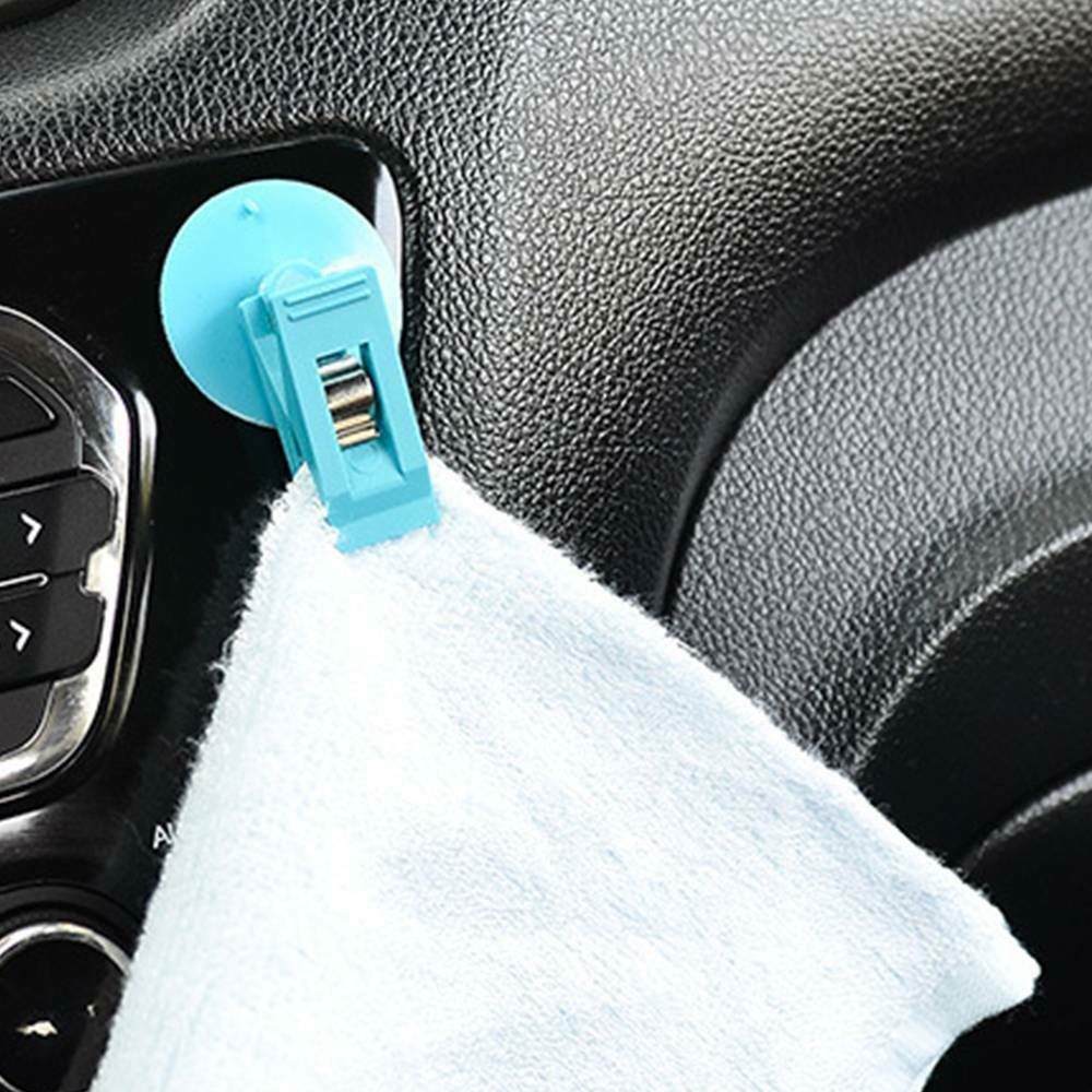 2pcs Car Interior Window Mount Suction Cap Clip Plastic Sucker Removable Holder For Sunshade Curtain Towel Ticket