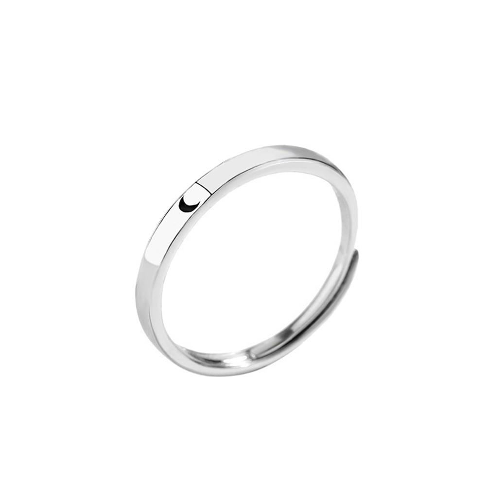1 par de anillos de pareja de gatitos, bonito anillo abierto de plata para mujeres y hombres, anillos de dedo ajustables, de joyería de aniversario para amantes románticos: Violeta