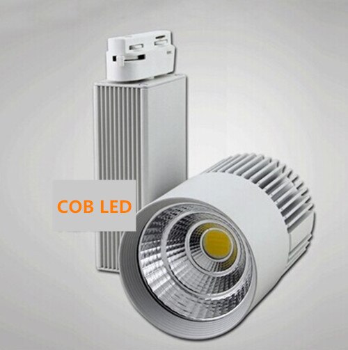 30W COB llevó la luz de la pista iluminación de carril foco de igualdad to200w lámpara halógena 110v 120v 220v 230v 240v lámpara de seguimiento carril lámpara