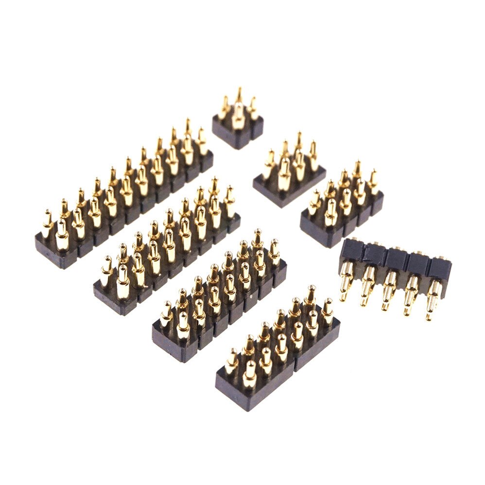 2.54mm Pitch Patch Spring Thimble Pogo Pin 2 3 4 5 6 7 Pin Height 7.0mm