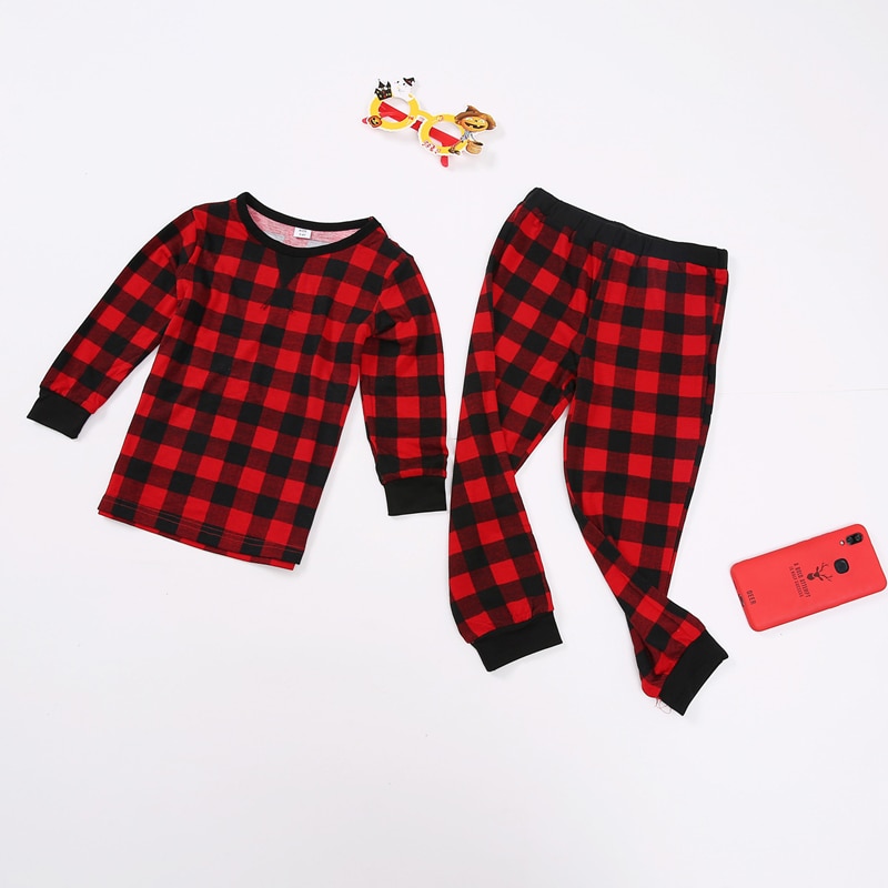 Julpyjamas familjepar pappa mamma och jag kläder mamma och dotter set mamma pappa son dotter bebis pyjamas kläder
