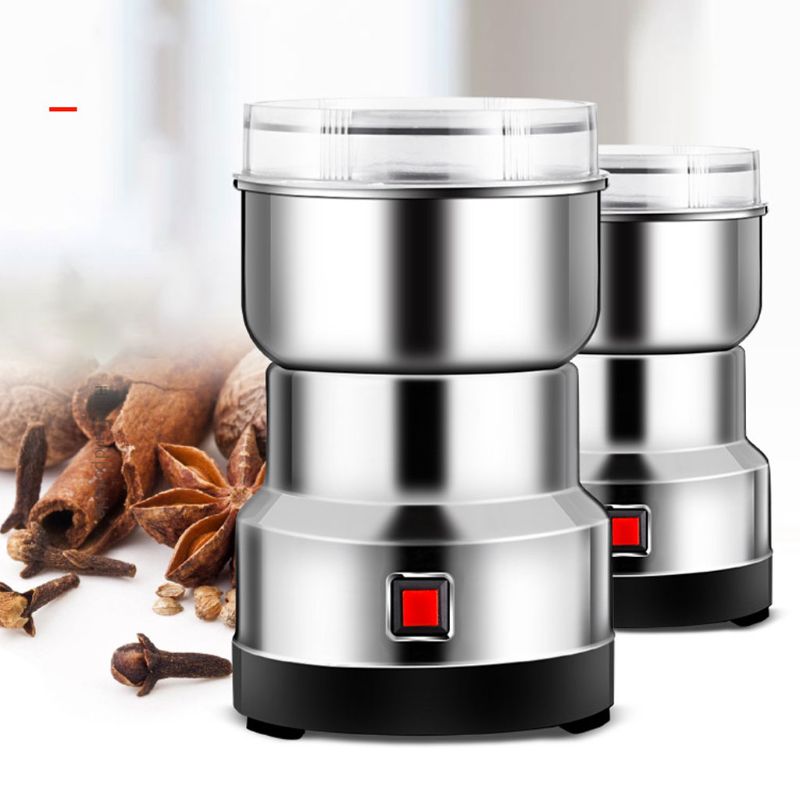 Elektrisk kaffemølle multifunktionel rustfrit stålblad cafe krydderi mølle blender møtrik bønnefrø slibemaskine 19qe