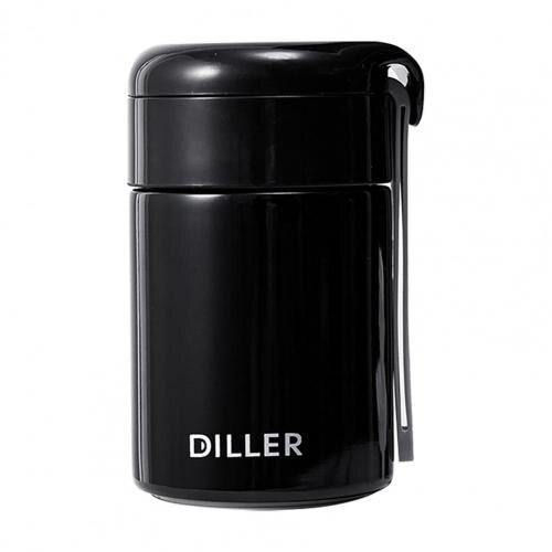200ML edelstahl thermos flasche einfache Mini kleine kapazität doppel Zauberstab robust edelstahl draussen dicht wasser tasse: Schwarz
