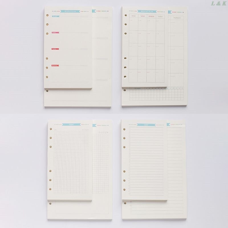 OVISEEN A5 Nachfüllpapier 135 Blätter - 100GSM Starkes Papier Für 6-Ring Ordner | Ideal Für Notizbücher