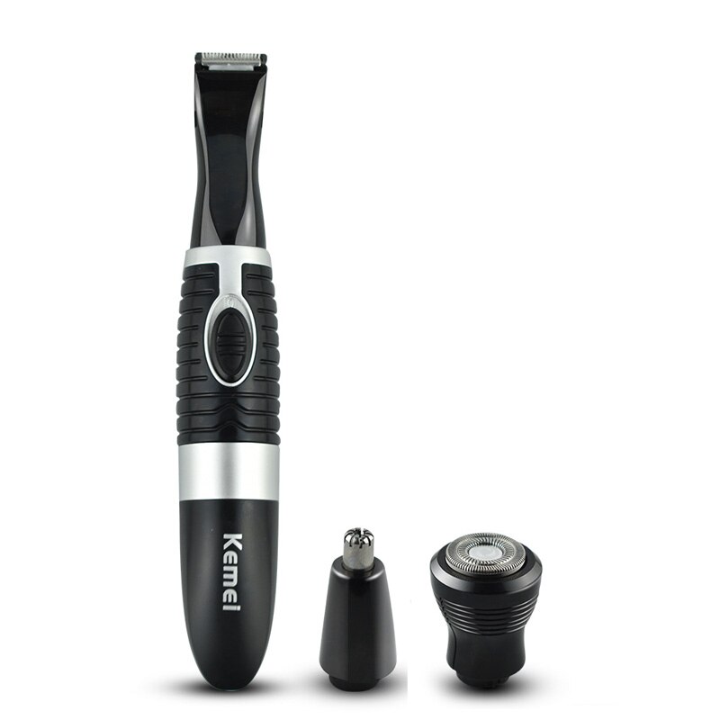 3 en 1 eléctrica depiladora PILA DE Depilador para cara cabello cejas Trimmer Personal herramienta de cuidado de mujer máquina de afeitar: Black
