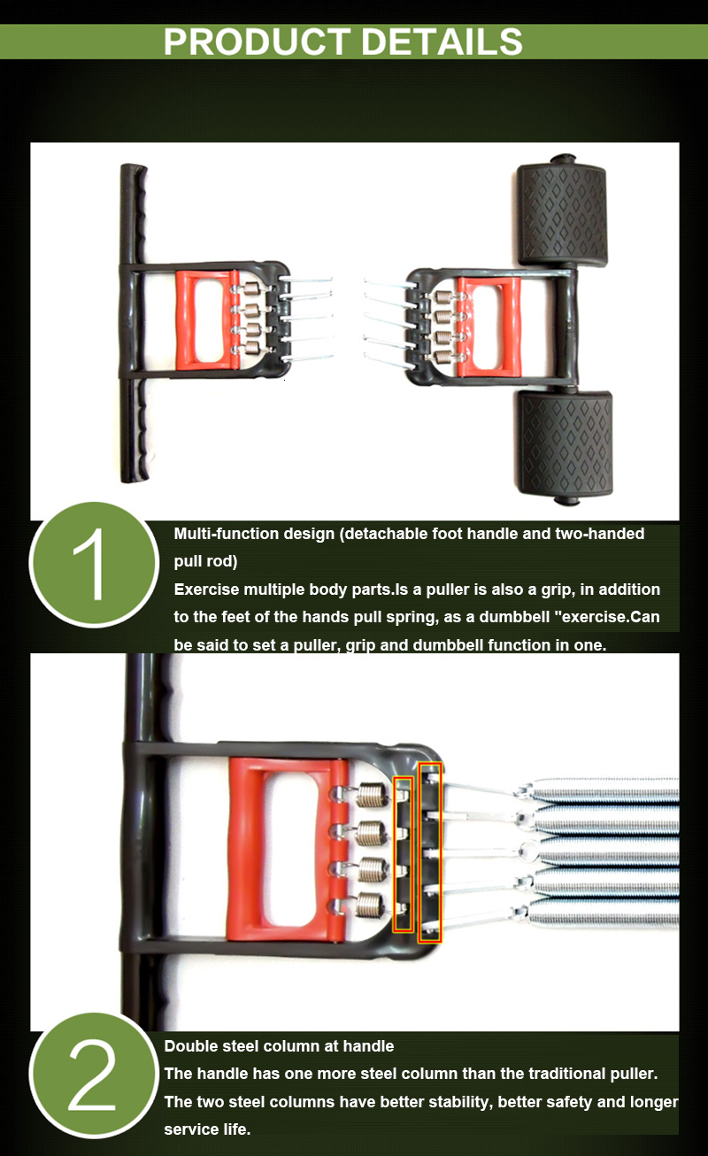 Spring Chest Developer Muscle Exercise Workout Expander Men Gym Fitness Tension Chest Puller Spring Steel Resistance Trainer