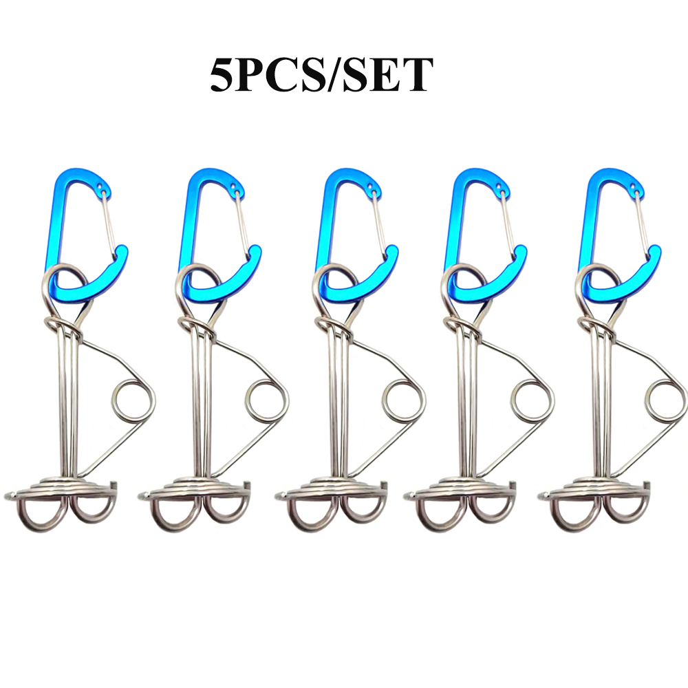 Kołek do pokładu ośmiornicy w kształcie spirali z karabińczykiem, klamry do liny wiatrowej, paliki do namiotu, kołek do deski sprężynowej, 5 szt., 10 szt.: żółte światło