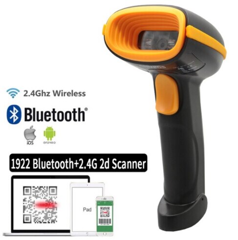 Scanner de codes à barres Portable, Portable, avec câble, 1D, 2D USB, DataMatrix PDF417, Scanner de codes à barres, pour Windows, android et Terminal de points de: 2.4G Bluetooth