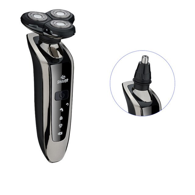 Elektrisk barbermaskine til mænd skægtrimmer genopladelig roterende razoripx 7 vandtæt trådløs ansigtsbarberingsmaskine: A2