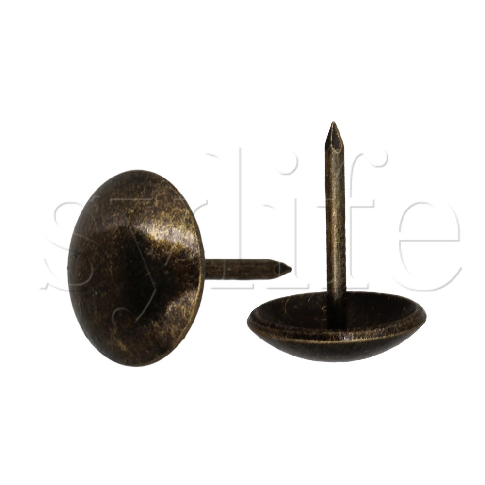 Tachuelas de madera y bronce para muebles, tachuelas de 16mm de longitud, 100 unidades