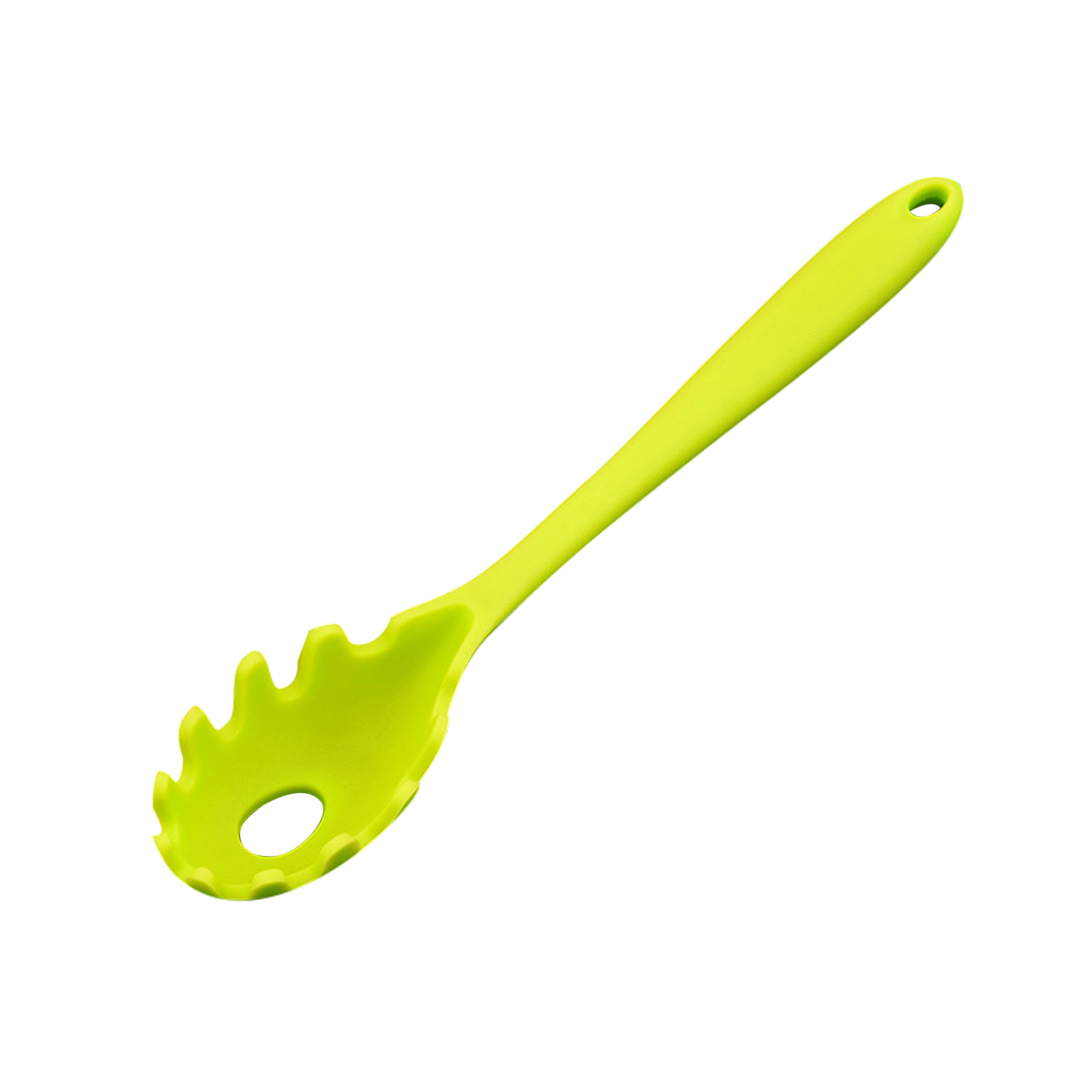 Heat Resistant Spoon Pasta Fork Long Handle Soft Silicone Practical Mini Portable Multifunctional Cooking Tool Noodle Ergonomic