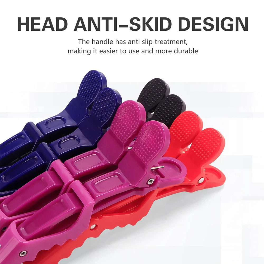 6PCS Alligator Haar Clip Kappers Klemmen Plastic Haar Klauw Professionele Kapper Voor Salon Styling Haarspelden Haaraccessoires