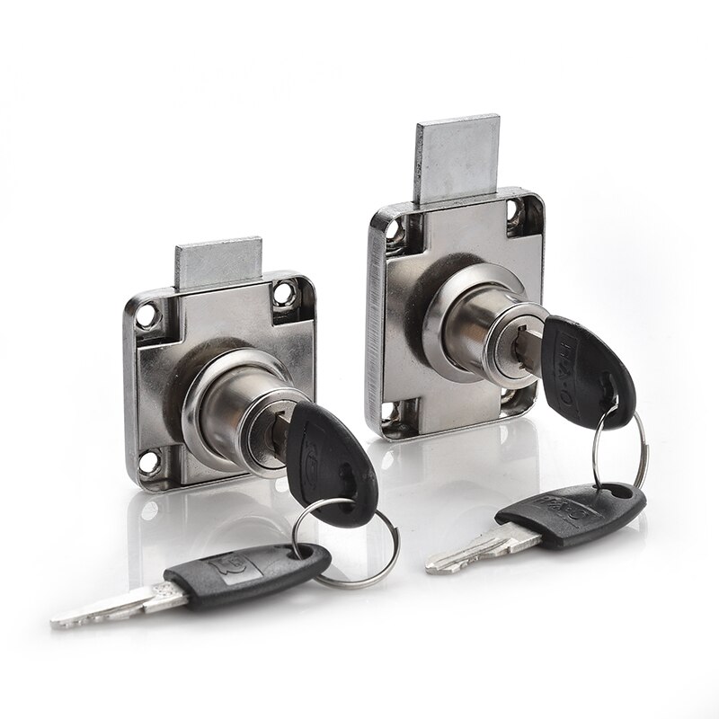 High-grade Desk Drawer Lock Wardrobe Locks Cabinet Locks Furniture Cam with 2 Keys Rolled Steel Mailbox Office Letter Box DIY