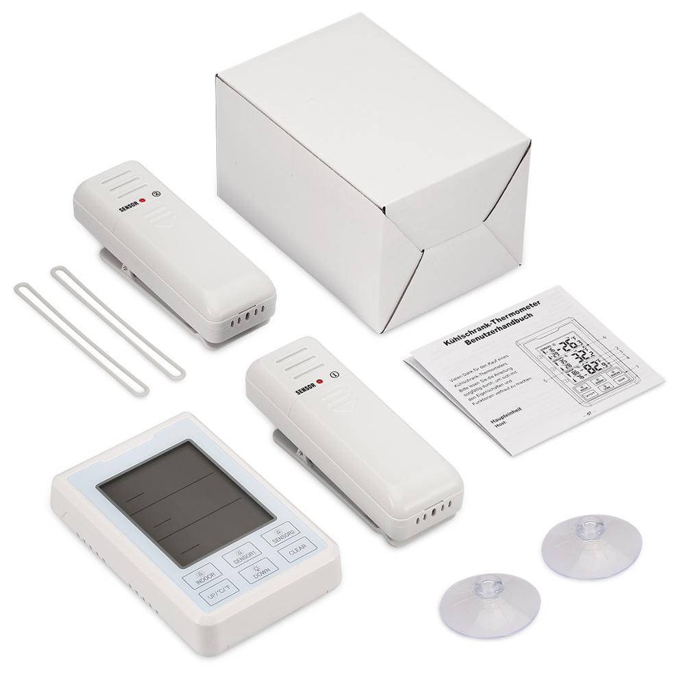 Wireless Digital Freezer Alarm Thermometer Fridge Home Indoor Outdoor Weather Forecast Thermometer