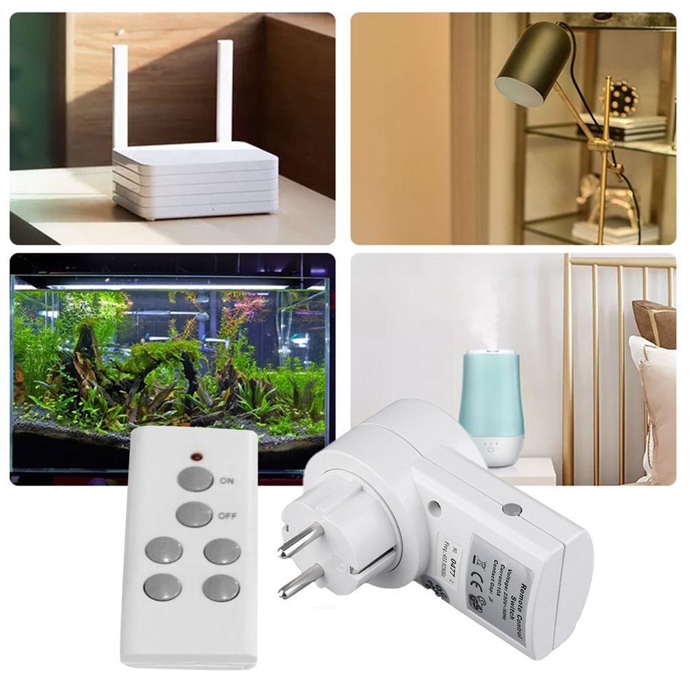 Wireless Remote Control Home House Power Outlet Light Switch Socket 1 Remote EU Connector Plug BH9938-1 DC 12V