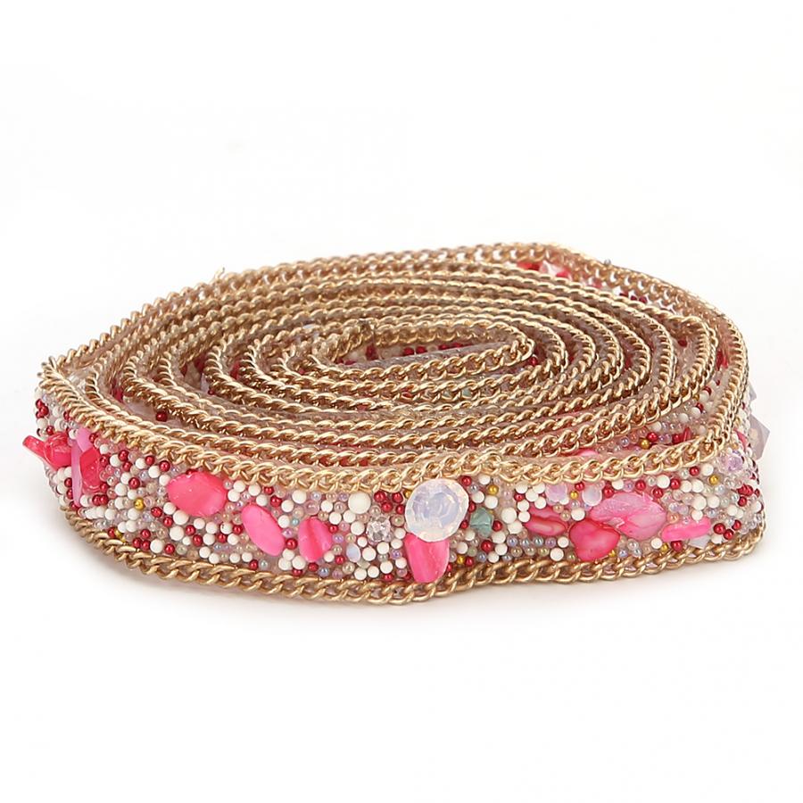 Strass grus band kedja kläder skor kristall strass kedja dekoration tillbehör 1.5cm bredd: 2