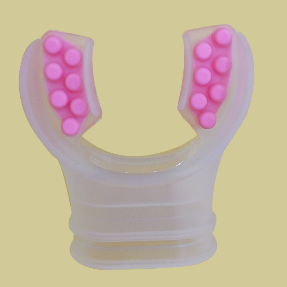 Silicone Plongée Tube Plongée Embouchure Sous L'eau Détendeur De Plongée Respirer Tube Buccal: Rose