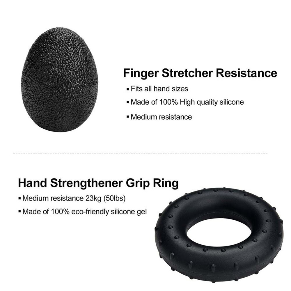 Hand Gripper Grip Finger Stretcher Silicone Strengthener Finger Resistance Bands Hand Extensor Exercise Strength Train Tool Set
