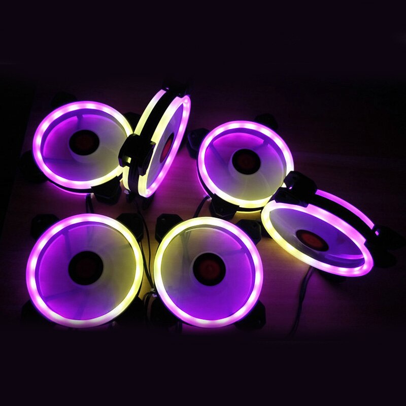 RGB Cooling Fan Computer Case Radiator Fan Adjustable RGB High Performance Quiet 120mm Case Fan PC FKU66