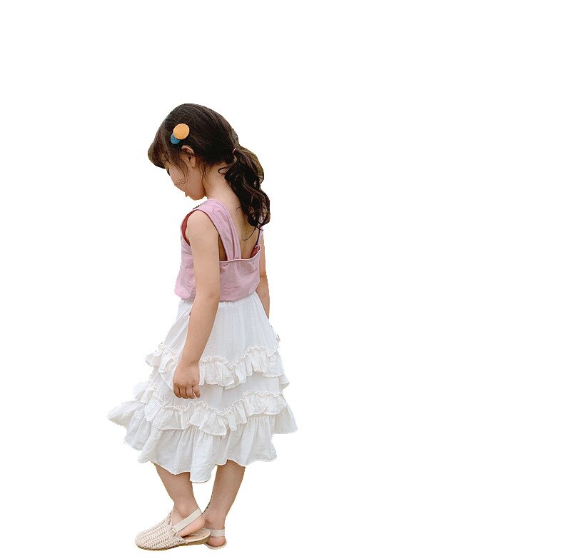 Gonne per neonate 2021 nuove gonne per torta con volant di moda per bambini gonna principessa in Chiffon solido coreano per ragazze vestiti per bambini