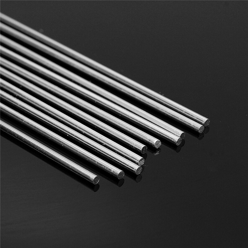 10Pcs Aluminium Lassen Draden 3Mm Lage Temperatuur Smelt Sodering Flux Lassen Staven Oplossing Lassen Flux-Gevulde Staven metaalbewerking