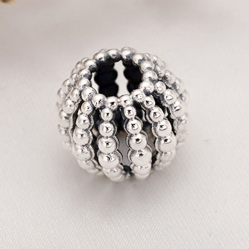 Original Rose Gold Durchbrochene Drei-dimensional Perlen Perlen Fit 925 Sterling Silber Charme Armband Armreif DIY Schmuck