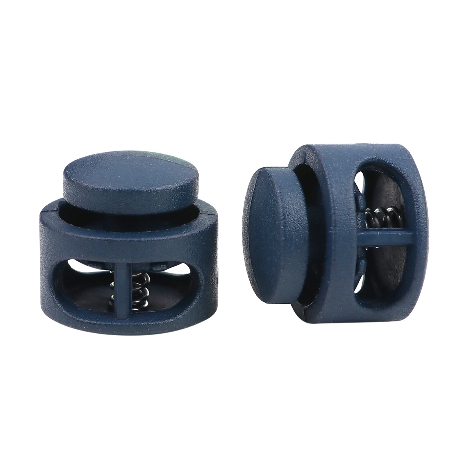 10pcs Multi Colors Round Plastic Toggle Clip Stopper Two holes Cord Lock Stopper Paracord Cord Lock Clamp Shoelace Cord Buckles: 5