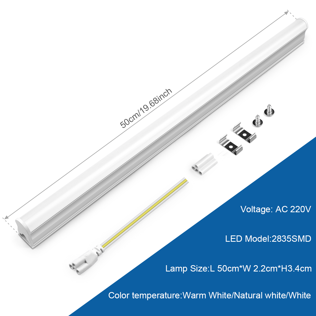 50CM T5 Aluminium LED Bar Licht Rohr 110V 220V 15W LED Leuchtstoffröhre Lampen Ersetzen Schreibtisch lampe Garage Schrank Lagerbier Beleuchtung