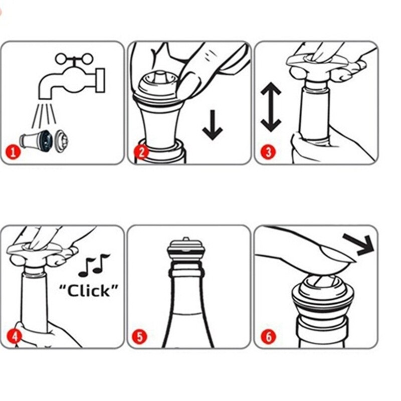Vakuum Wein Pumpe Flasche Korken Stopper Flasche Kappe Stopper Edelstahl Heimat Küche Trauben Gespeichert Frische Werkzeuge
