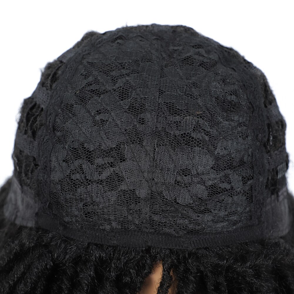 Peluca de rastas trenzada Twist negro marrón corta resistente al calor Crochet Soul Locs pelucas de pelo sintético para mujeres blancas y negras