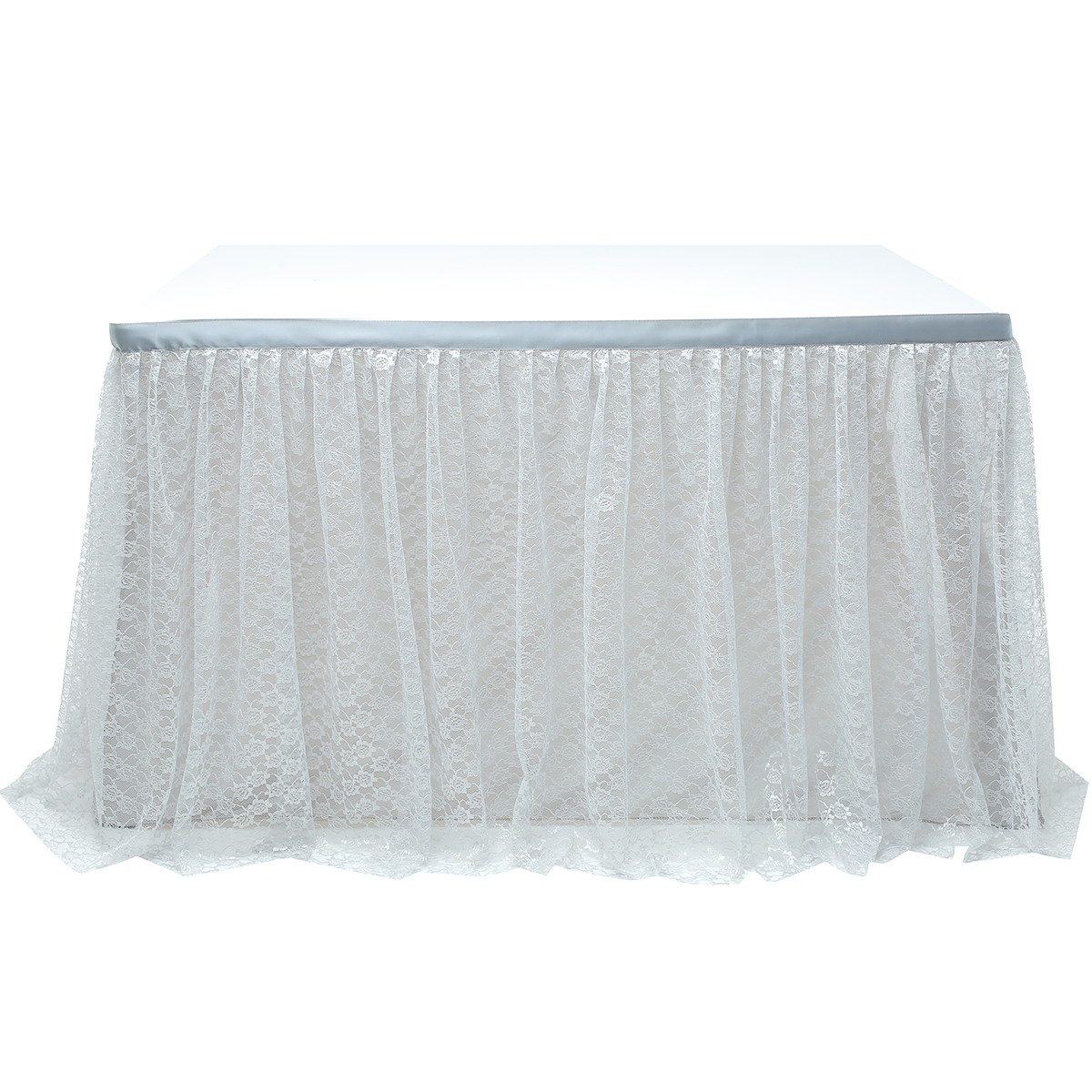 Falda de mesa de tutú de tul para boda, de cumpleaños, decoración festiva para Baby Shower