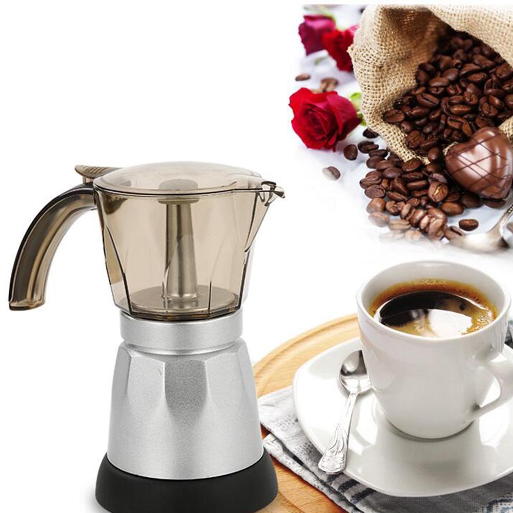 Europæisk stil bærbar plug in kaffemaskine rustfrit stål espresso mokka kaffemaskine kit filter espressomaskine