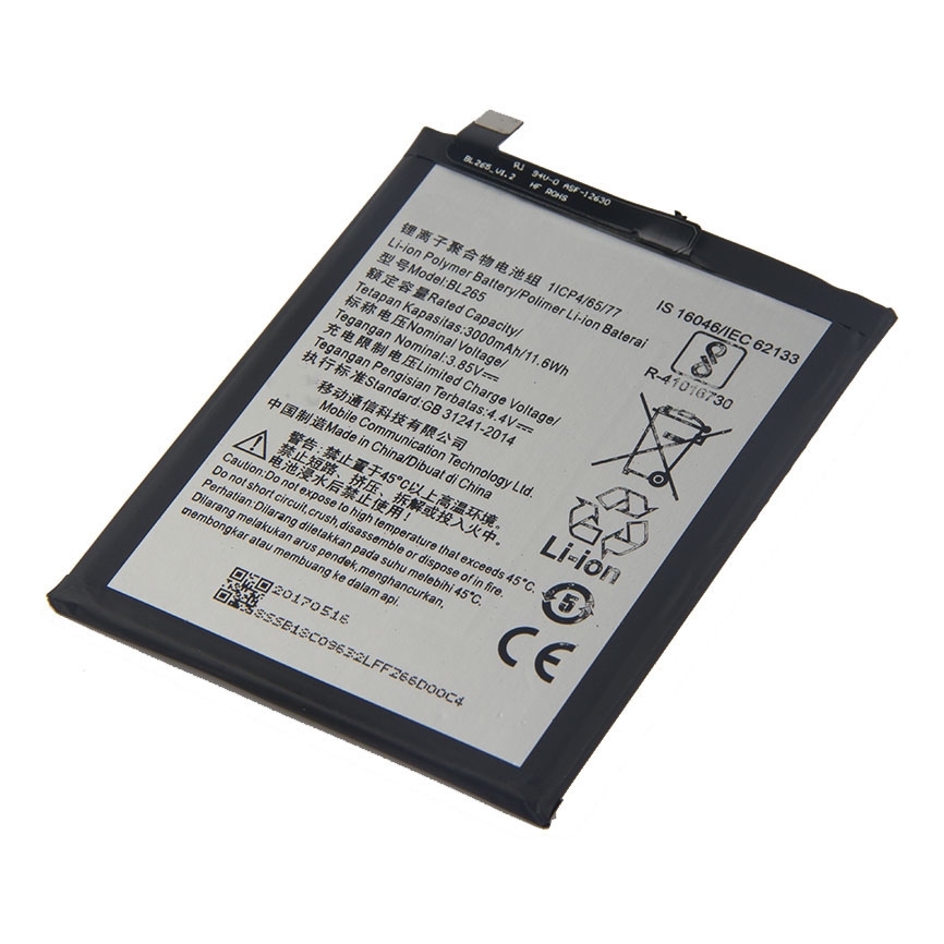 BL265 Battery - 3000mAh - Original Replacement for Lenovo M Kung-Fu XT1662 MOTO M XT1663