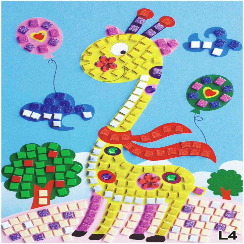 DIY Diamond Stickers Handmade Crystal Paste Painting Mosaic Puzzle Toys Kids Child Stickers Toy Mosaic Crystal Stickers: L4