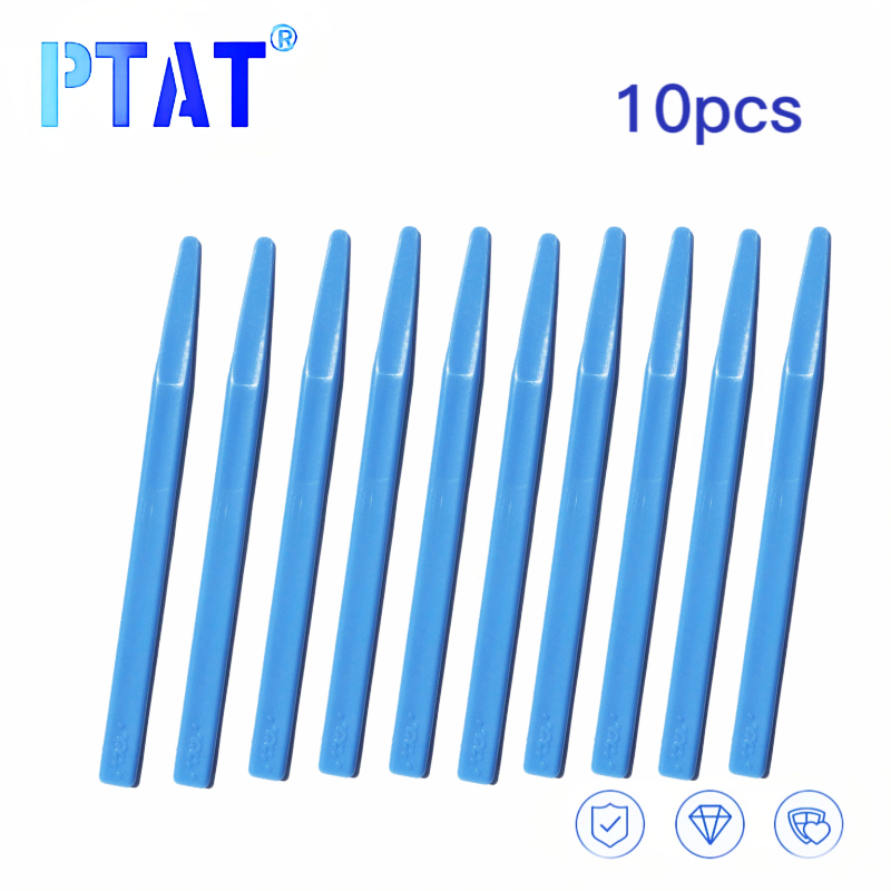 Espátula de yeso para mezclar Dental, Material de impresión, cuchillo mezclador desechable, espátula de alginato, herramientas de dentista de plástico azul, 10 Uds.