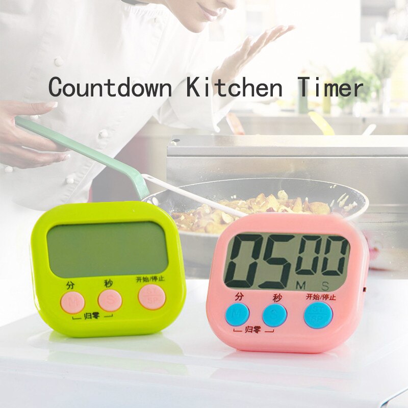 LCD Digital Screen Kitchen Timer Magnetic Cooking Countdown Alarm Sleep Stopwatch Temporizador Clock Multifunctional Tools Home