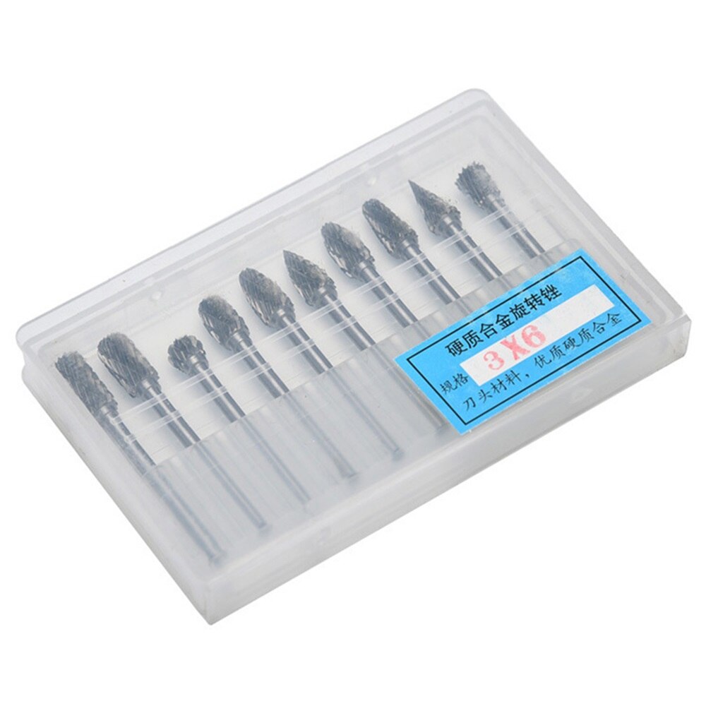 Milling Cutter Rotary Burr Tungsten Carbide Cutter Set Drill Bit CNC Engraving Abrasive Tools for Metalworking Milling Polishing