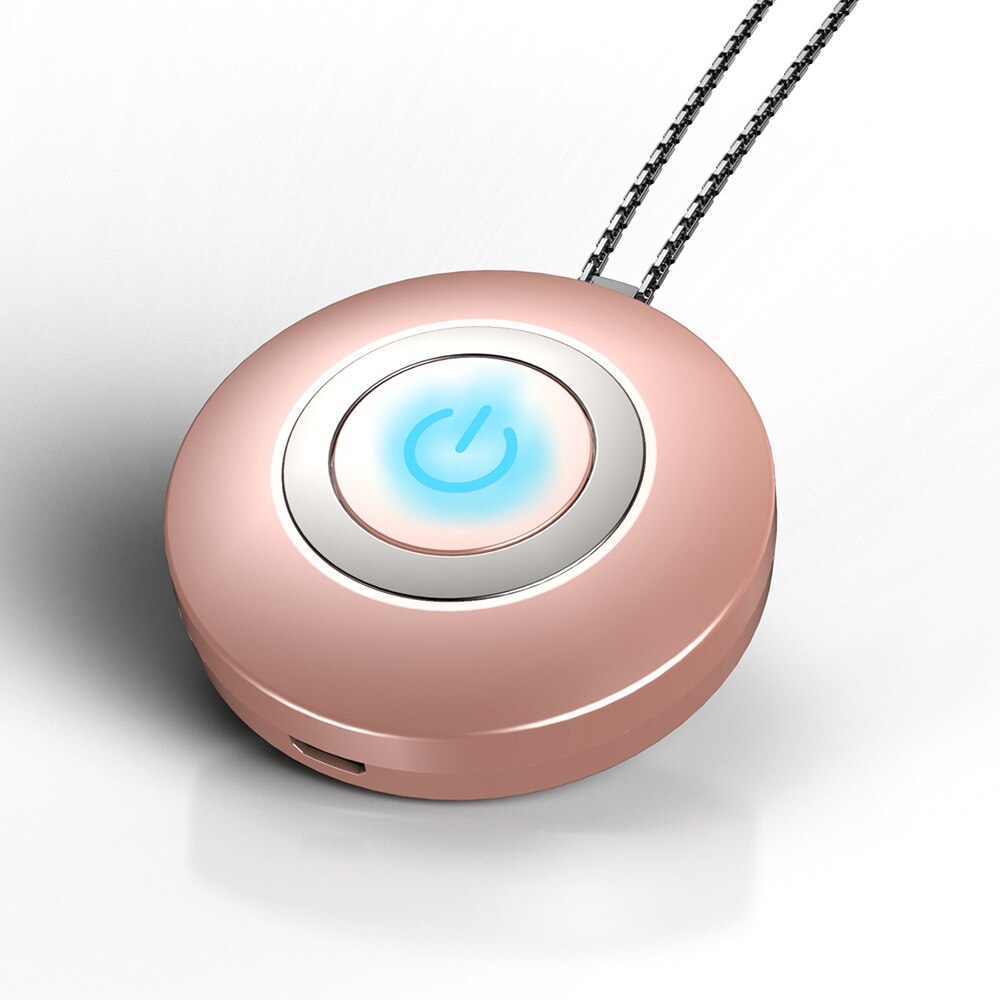 Usb Portable Wearable Air Purifier Personal Mini Air Necklace Negative Ion Air Freshener No Radiation Low Noise For Adult: Pink