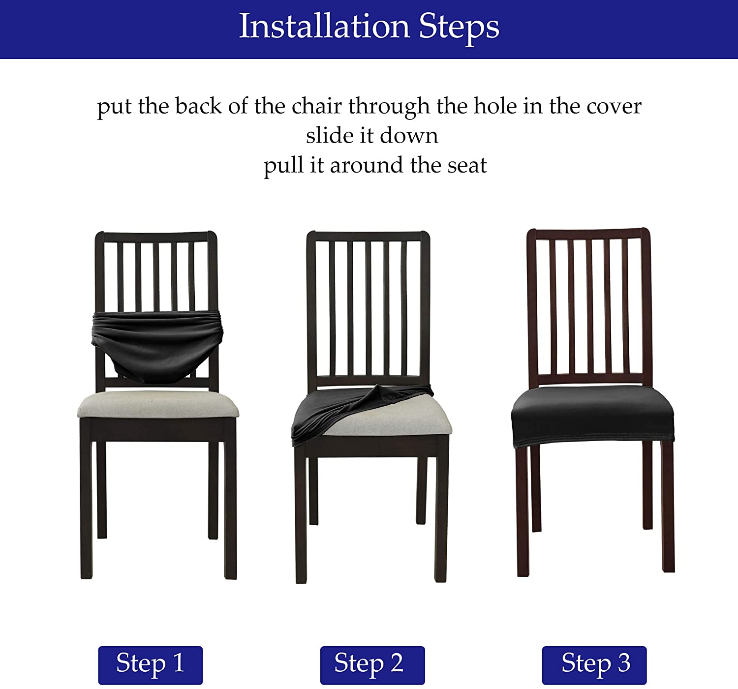 100%  vanntett pu materiale elastikk stoltrekk for spisestue stol sete slipcovers beskytter for kjæledyr