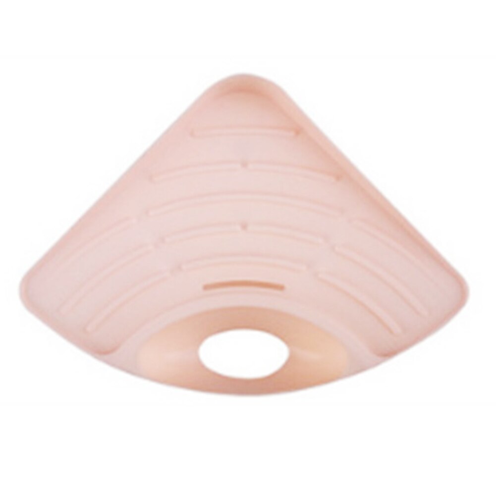 1PCS Kitchen Sink Drain Shelf 27X19cm Household Multi-functional Storage Rack for Bathroom Sundries Organizer PP Triangle Shelf: Pink
