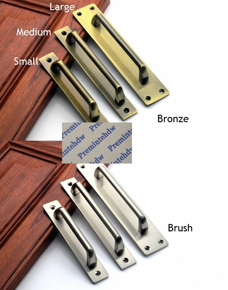 Face Mount Door Pull Push Plate Handle Bronze Brush Fire-proof door