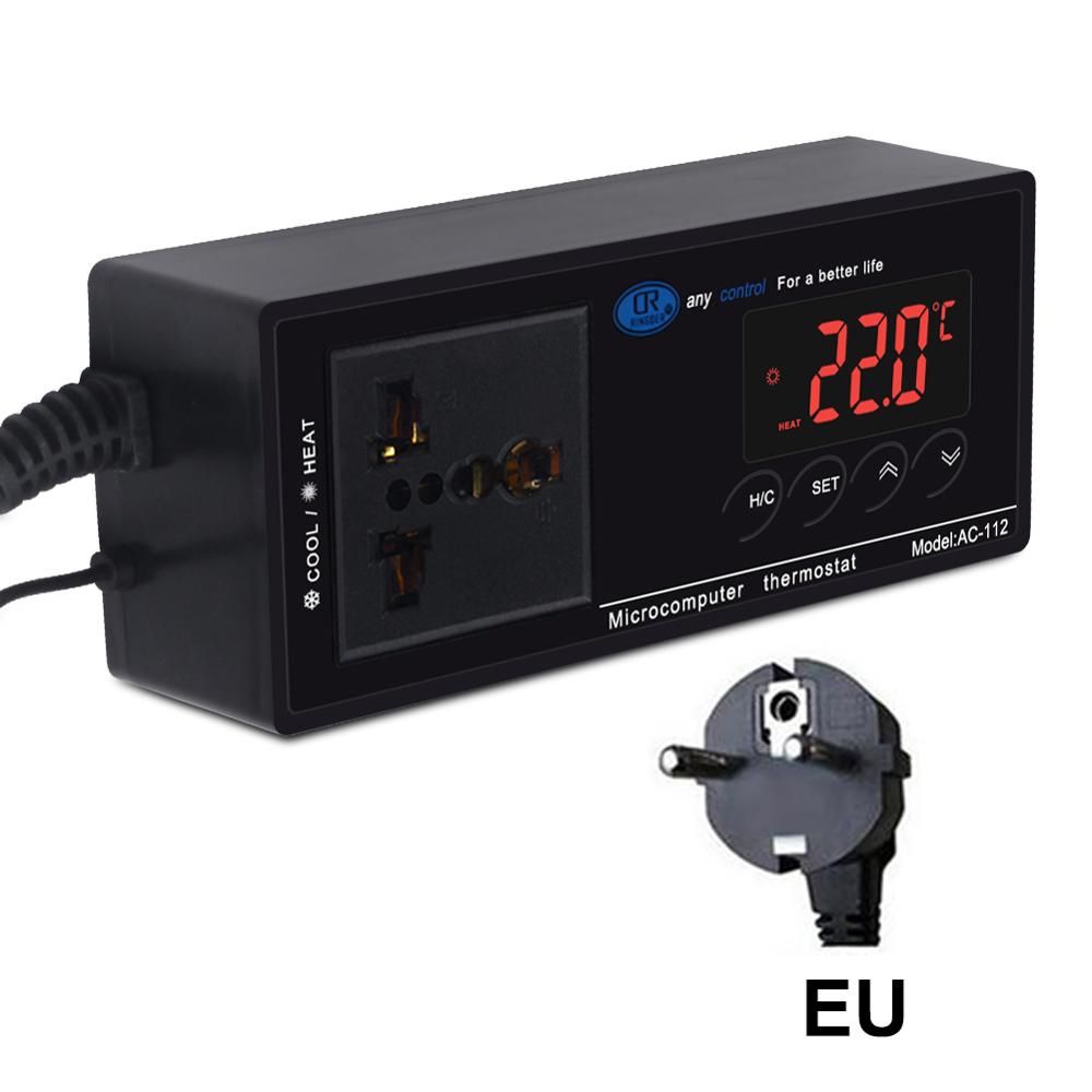 Digital Intelligent Plug-In Thermostat Universal Socket EU/AU/US plug Regulator Aquarium Greenhouse Pet Temperature Controller: EU plug