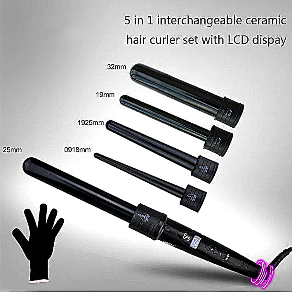 5 in 1 krultang keramisch 5p haarkrultangen krultang automatische haarkrultang fabrieksprijs roterende magie