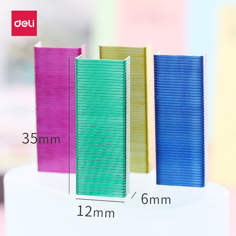 Skuteczne 0211 kolorowe zszywki 1 pudełko 24/6 jednolite paznokcie 12 # wiążące zszywki kolor zszywacz pilnik igiełkowy dokument Duńczyk wiążące