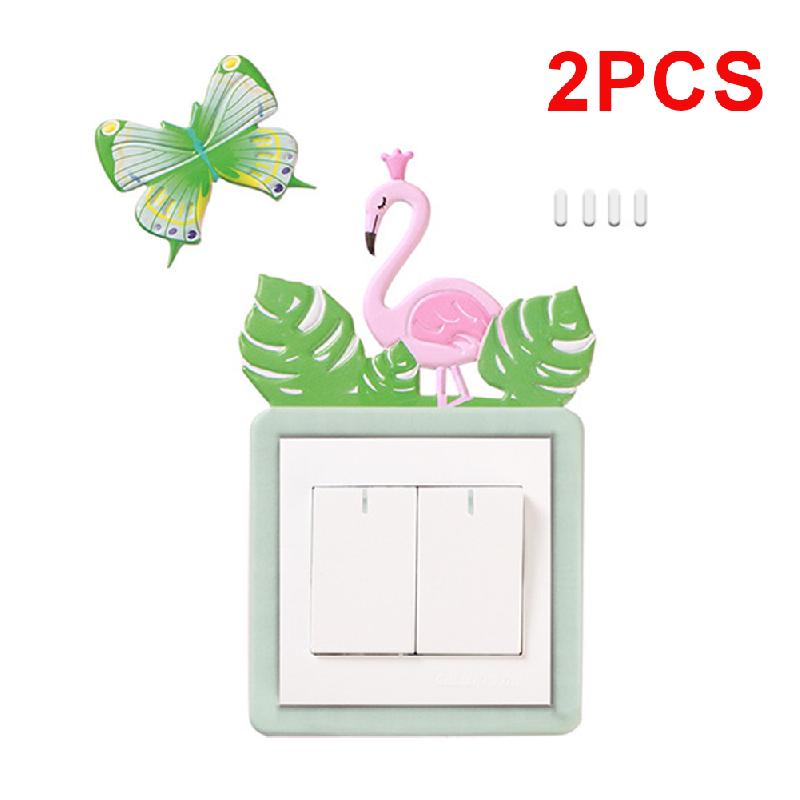 Switch Cover Wall Sticker Cute Cartoon 3D Socket Protective Household Socket Light Switch Sticker For