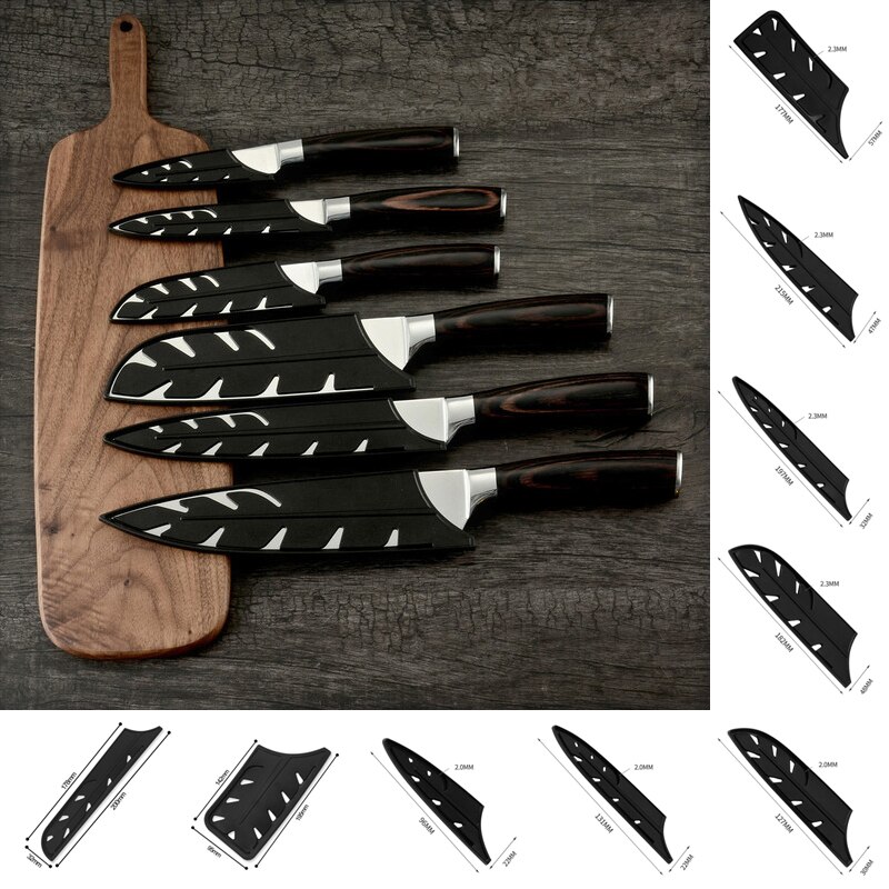 Plastic Knife Sleeve Stainless Steel Ceramic Knife Bpa-Free Covers Knife Sheath Edge Guards Case Protect All Kinds Knives Blade