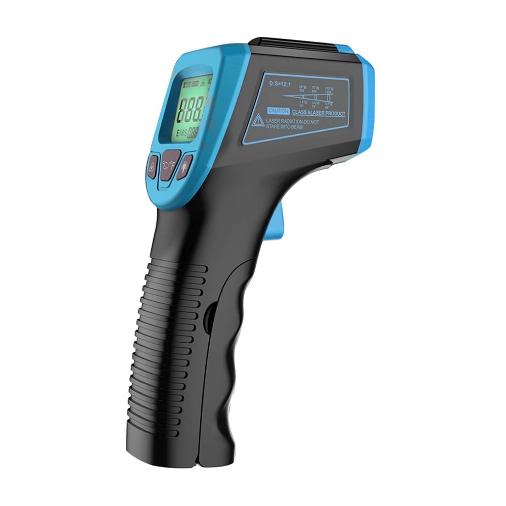 1 pc Infrarot-Thermometer Pistole Küchen öl und warmes Wasser Grill zurück Thermometer Hoch temperatur messung: Blau